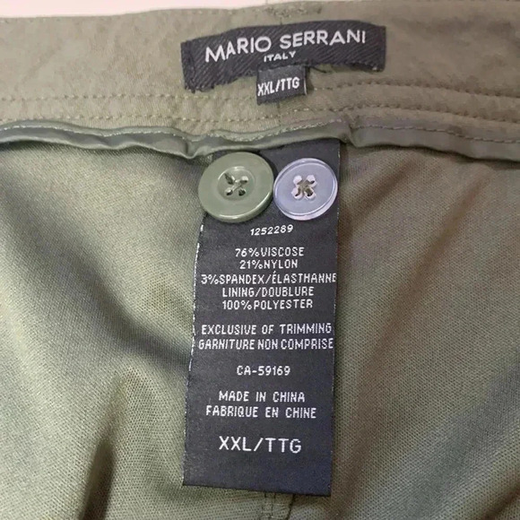 Mario Serrani Italy NWOT  Dark Green Skort w Soft Shorts, Front Zipper Size XXL - Picture 3 of 6